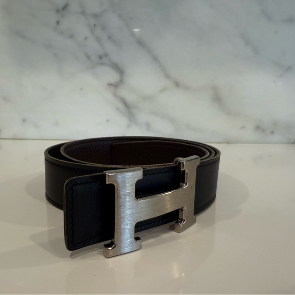 Hermes Black/Brown Reversible Belt (Size 85) - Picture 4 of 7